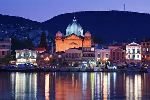 GREECE-Northeastern Aegean Islands-LESVOS (Mytilini)-Mytilini Town: Waterfront View GREECE-Northeastern Aegean Islands-LESVOS (Mytilini)-Mytilini Town: Waterfront View