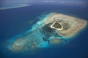 Green Island, Great Barrier Reef Marine Park, North Queensland, Australia - aerial Green Island, Great Barrier Reef Marine Park, North Queensland, Australia - aerial