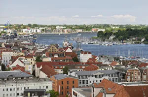 The hanseatic city of Rostock at the coast of the german baltic sea. Europe, Germany The hanseatic city of Rostock at the coast of the german baltic sea. Europe, Germany
