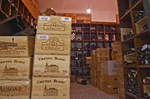 The heavily protected storage room for the most valuable bottles, closed with an The heavily protected storage room for the most valuable bottles, closed with an