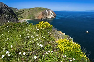Hiking at Scorpion Ranch, Santa Cruz Island, Channel Islands National Park, California Hiking at Scorpion Ranch, Santa Cruz Island, Channel Islands National Park, California