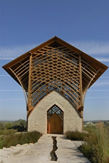The Holy Family Shrine rises out of the prairie near Gretna, Nebraska and is a surprising The Holy Family Shrine rises out of the prairie near Gretna, Nebraska and is a surprising