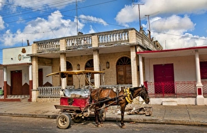 Horse carriage in street of Palmira in Havana Habana Cuba Horse carriage in street of Palmira in Havana Habana Cuba