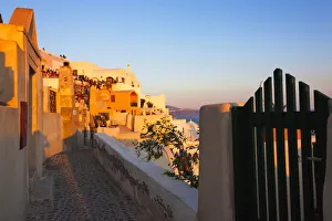 Houses on the coast of Aegean Sea. Oia, Santorini Island, Greece Houses on the coast of Aegean Sea. Oia, Santorini Island, Greece