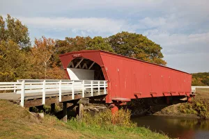 IA, Madison County, Hogback Covered Bridge, built in 1884, spans North River IA, Madison County, Hogback Covered Bridge, built in 1884, spans North River