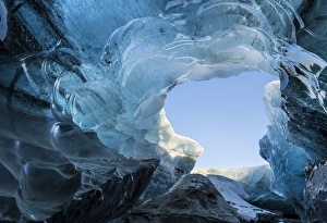 Ice cave in the glacier Breidamerkurjoekull in Vatnajoekull National Park Ice cave in the glacier Breidamerkurjoekull in Vatnajoekull National Park
