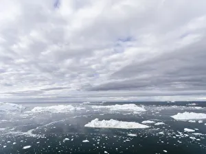 Ilulissat Icefjord also called kangia or Ilulissat Kangerlua, view over Disko Bay Ilulissat Icefjord also called kangia or Ilulissat Kangerlua, view over Disko Bay