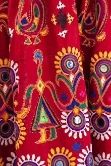 India, Gujarat, Bhuj, Great Rann of Kutch, Ahir Tribe. An example of the colorful India, Gujarat, Bhuj, Great Rann of Kutch, Ahir Tribe. An example of the colorful