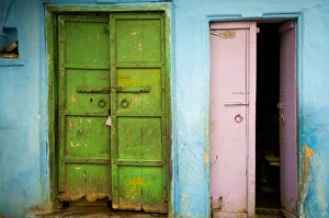 India, Rajasthan. Weathered house door. Credit as: Jim Nilsen / Jaynes Gallery India, Rajasthan. Weathered house door. Credit as: Jim Nilsen / Jaynes Gallery