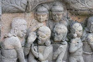 Borobudur Temple Prints: Indonesia, Java, Borobudur. Largest Buddhist monument in the world