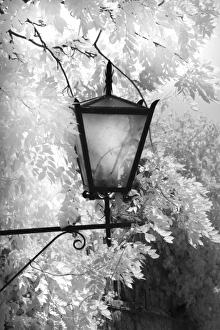 Infra Red Black & White view of light fixture, Montalcino, Italy, Tuscany Infra Red Black & White view of light fixture, Montalcino, Italy, Tuscany