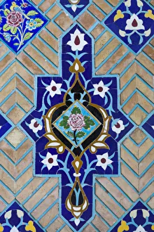 Iran, Tehran, Niyavaran Palace Complex, palace of the last Shah, tilework Iran, Tehran, Niyavaran Palace Complex, palace of the last Shah, tilework