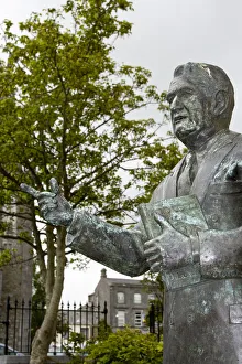 Ireland, County Kerry, Listowel, author, statue Ireland, County Kerry, Listowel, author, statue
