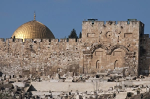 Israel, Jerusalem Dome of the Rock from the Mount of Olives Israel, Jerusalem Dome of the Rock from the Mount of Olives