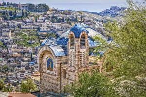 Israel, Jerusalem. Mount Zion, Church of St. Peter in Gallicantu and the Kidron Valley Israel, Jerusalem. Mount Zion, Church of St. Peter in Gallicantu and the Kidron Valley