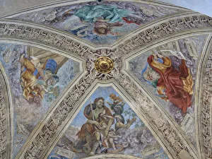 Italy, Florence. Ceiling paintings and frescoes in Santa Maria Novella Italy, Florence. Ceiling paintings and frescoes in Santa Maria Novella