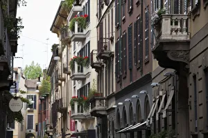 ITALY, Milan Province, Milan. Via Santo Spirito, Montenapoleone fashion designer area ITALY, Milan Province, Milan. Via Santo Spirito, Montenapoleone fashion designer area