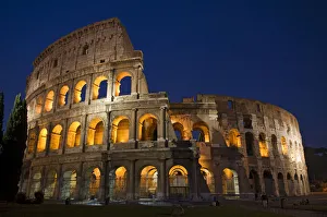 Italy, Rome, Colosseum. Night scene at landmark Italy, Rome, Colosseum. Night scene at landmark