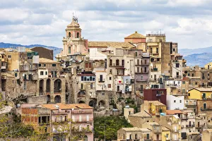 Italy, Sicily, Enna Province, Centuripe. The ancient hill town of Centuripe in eastern Italy, Sicily, Enna Province, Centuripe. The ancient hill town of Centuripe in eastern