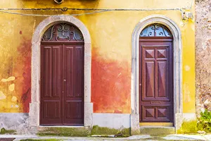 Italy, Sicily, Province of Messina, Novara di Sicilia. Decorative doors in the medieval Italy, Sicily, Province of Messina, Novara di Sicilia. Decorative doors in the medieval