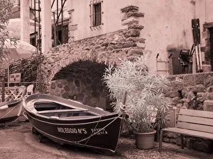 Italy, Vernazza. Infrared image of the small fishing boat Italy, Vernazza. Infrared image of the small fishing boat