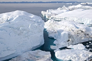 Jakobshavn Isbr glacier Ilulissat Icefjord - Disko Bay Greenland Jakobshavn Isbr glacier Ilulissat Icefjord - Disko Bay Greenland