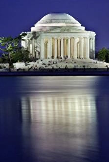 Jefferson Memorial and Tidal Baisn in April with Reflection Jefferson Memorial and Tidal Baisn in April with Reflection