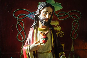 Jesus statue of the interior of the Unesco world heritage sight the church of Santa Maria Jesus statue of the interior of the Unesco world heritage sight the church of Santa Maria