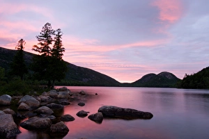 Jordan Pond at Sunset in Maines Acadia National Park. The Bubbles" Jordan Pond at Sunset in Maines Acadia National Park. The Bubbles"