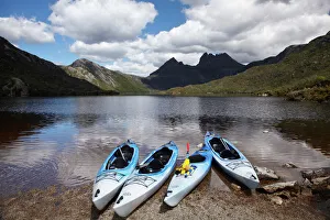 Kayaks, Cradle Mountain and Dove Lake, Cradle Mountain - Lake St Clair National Park Kayaks, Cradle Mountain and Dove Lake, Cradle Mountain - Lake St Clair National Park