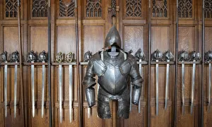 Knights armor and weapons. Edinburgh Castle, Scotland Knights armor and weapons. Edinburgh Castle, Scotland
