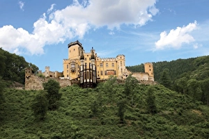 Koblenz, Germany, Stolzenfels Castle, Schloss Stolzenfels on the Rhine River, River cruise Koblenz, Germany, Stolzenfels Castle, Schloss Stolzenfels on the Rhine River, River cruise