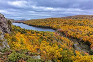 Lake of the Clouds in autumn in Porcupine Mountains Wilderness State Park in the Lake of the Clouds in autumn in Porcupine Mountains Wilderness State Park in the