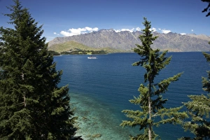 Lake Wakatipu, The Remarkables and TSS Earnslaw Steamboat, Queenstown, South Island Lake Wakatipu, The Remarkables and TSS Earnslaw Steamboat, Queenstown, South Island