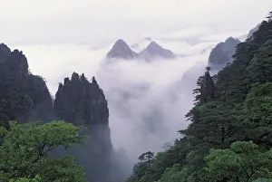 Landscape of Mt. Huangshan (Yellow Mountain) in mist, Anhui Province, China Landscape of Mt. Huangshan (Yellow Mountain) in mist, Anhui Province, China