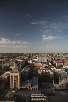 Latvia, Riga, elevated view of New Riga, late afternoon Latvia, Riga, elevated view of New Riga, late afternoon
