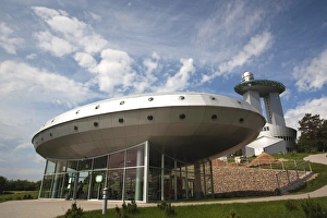 European Museum Buildings Prints: Lithuania, Eastern Lithuania, Moletai, Lithuanian Ethnocosmology Museum buildings