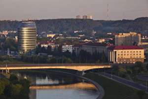 Lithuania, Vilnius, office buildings along Neris River, morning Lithuania, Vilnius, office buildings along Neris River, morning