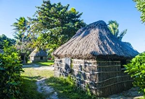 Local thached hut, Yasawas, Fiji, South Pacific Local thached hut, Yasawas, Fiji, South Pacific