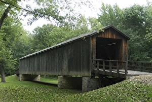 Locust Creek Covered Bridge State Historical Site - built in 1868 in Northwestern Locust Creek Covered Bridge State Historical Site - built in 1868 in Northwestern