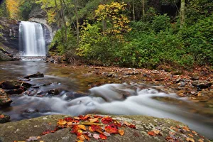 Looking Glass Falls in the Pisgah National Forest in North Carolina Looking Glass Falls in the Pisgah National Forest in North Carolina