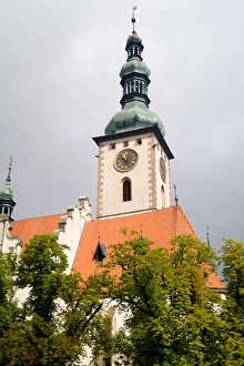 Lords Transfiguration Church built in 1662 in Center City in Tabor in Czech Republic Lords Transfiguration Church built in 1662 in Center City in Tabor in Czech Republic