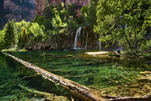 Lush and beautiful hanging lake near Glenwood springs in the Colorado Rocky Mountains Lush and beautiful hanging lake near Glenwood springs in the Colorado Rocky Mountains