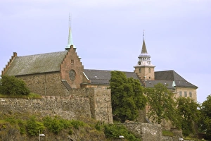 the medieval Akershus Castle and Fortress. Over looking the harbor The castle the medieval Akershus Castle and Fortress. Over looking the harbor The castle