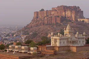 Mehrangarh Fort of Jodhpur and Jaswant Thada in the foreground. Rajasthan, INDIA Mehrangarh Fort of Jodhpur and Jaswant Thada in the foreground. Rajasthan, INDIA