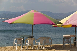 Mexico, Jalisco, Barra de Navidad. Beach Chairs Mexico, Jalisco, Barra de Navidad. Beach Chairs