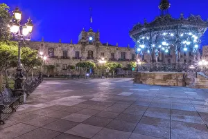 Mexico, Jalisco; Guadalajara, Plaza de Armas at Dawn Mexico, Jalisco; Guadalajara, Plaza de Armas at Dawn