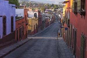 Mexico, San Miguel de Allende. A quiet street in the village Mexico, San Miguel de Allende. A quiet street in the village