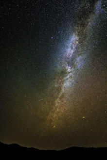 The Milky Way and Perseids meteor over Rose Valley, Los Padres National Forest, California, USA The Milky Way and Perseids meteor over Rose Valley, Los Padres National Forest, California, USA