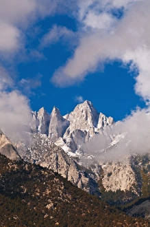 Morning light on the east face of Mount Whitney, Sequoia National Park, California USA Morning light on the east face of Mount Whitney, Sequoia National Park, California USA